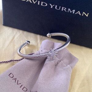 David Yurman Starburst Center Station Sterling Silver With Diamonds